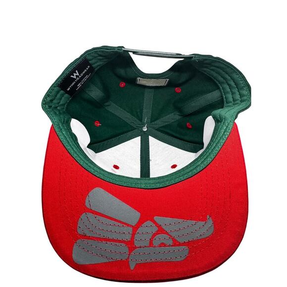 Mexico Eagle Snapback Hat – Green & Red Flat Bill Cap by WYNN Headwear-NWT - Picture 3 of 3